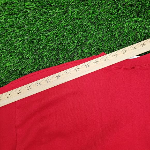 Vintage 90s Tultex Sweatshirt L/XL 22x26 Red - Picture 4 of 11